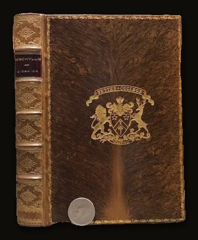 Aeschyli Tragoediae Cum Fabularum Deperditarum Fragmentis Poetae Vita Et Operum Catalogo. Greek: Aeschylus' Tragedy With Fragments of Lost Tales The Poet's Life and Works Catalogue. Prize Binding..
