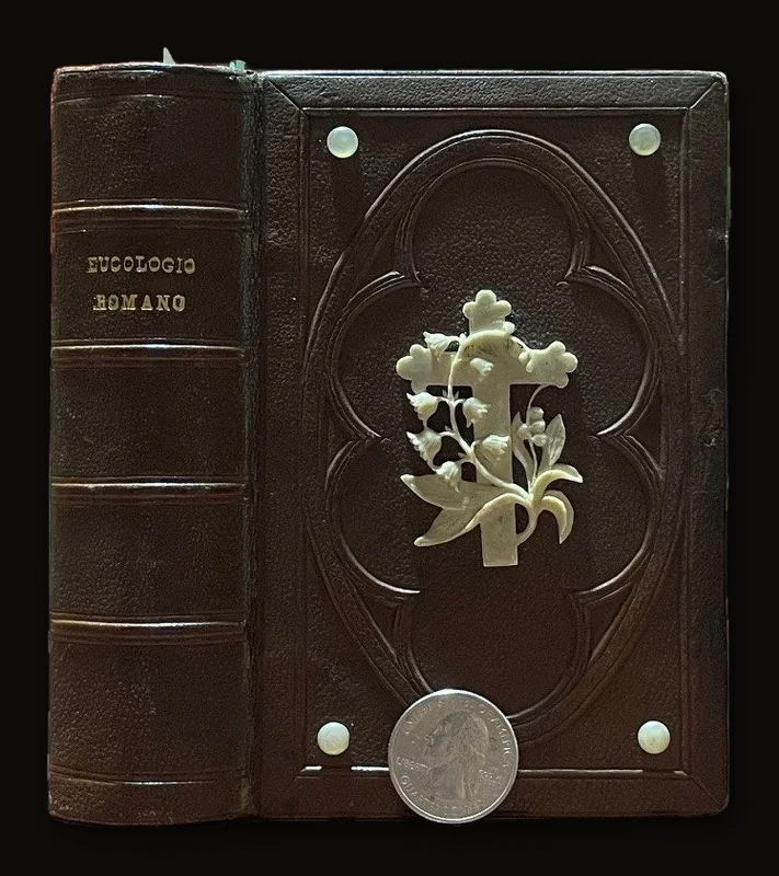 Novisimo Eucologio Romano Devocionario Completo Compuesto Y Arreglado Segun El Breviario Y Misal... Aprobado Por La Autoridad Eclesiastica Y De Su Orden Revisado Por D. Jose M. Rodriguez, Pro. 4th edicion aumentada y corregida Por D. Senen Garcio Frutos. Translated from Spanish: The Newest Roman Euchologion Complete Devotional Composed and Arranged According to the Breviary and Missal... Approved by Ecclesiastical Authority and of Its Order Reviewed by Mr. José M. Rodríguez, Pro. 4th Edition Augmented and Corrected by Mr. Senen Garcio Frutos..