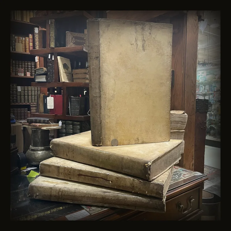 Opus de Theologicis Dogmatibus... Volumes 2 through 6. Dionysii Petavii Aurelianensis e Societate Jesu Opus De Theologicus Dogmatibus, Nunc primum septem voluminibus comprehensum, in meliorem ordinem redactum, Autoris ipsius Vita, ac libris quibusdam numquam in hoc opere editis locupletatum, Francisci Antonii Zachariae ex Eadem Societate Jesu Estensium Principum Bibliotheca Praefecti Dissertationibus, ac notis uberrimis illustratum. Tomus Secundus, Pars Prima, In Qua De SS. Trinitate Libri Priores Quinque. Translated from Latin: Dionysius Petavius of Orleans from the Society of Jesus, Work on Theological Dogmas, Now for the first time comprehended in seven volumes, arranged in better order, enriched with the Author's own Life and some books never before published in this work, illustrated with the dissertations and very copious notes of Francis Antonii Zacharia from the same Society of Jesus, Prefect of the Library of the Este Princes. Volume Two, Part One, In Which Concerning the Holy Trinity, the First Five Books..