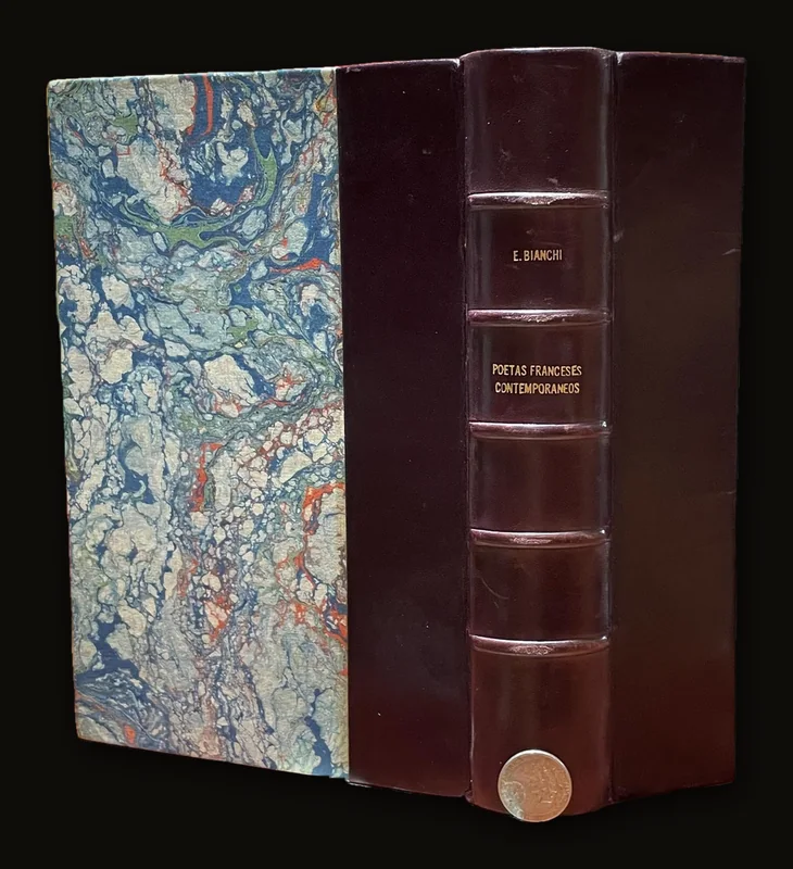 Antologia De Poetas Franceses Contemporaneos, Seleccion y traduccion en Verso con Opiniones, notas y noticias bibliograficas por Edmundo Bianchi, Prologo de Andre Maurois. Translated from Spanish: Anthology of Contemporary French Poets, Selection and translation in Verse with Opinions, notes and bibliographical news by Edmundo Bianchi, Prologue by Andre Maurois.