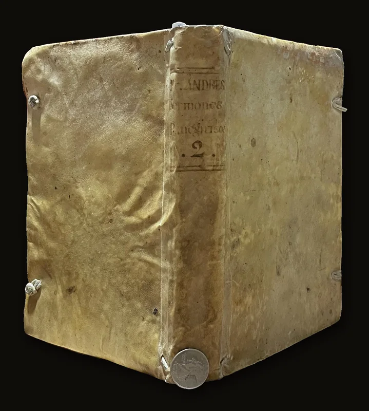 Sermones Panegiricos, Su Autor El M. R. P. Fr. Antonio Andres, Letor De Sagrada Theologia, Escritor Publico de su Orden, Regente de Estudios, Calisicador del Santo Oficio, y Custodio actual de su Provincia de Descalzos. TRANSLATION: Panegyric Sermons, by the Very Reverend Father Fr. Antonio Andres, Lecturer of Sacred Theology, Public Writer of his Order, Regent of Studies, Qualifier of the Holy Office, and current Custodian of his Province of Discalced Friars..