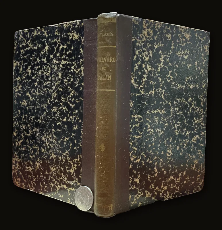 Coronas Epicas En Loor De D. Alvaro de Bazan, Marques de Santa Cruz. Los Poemas De Gasper Garcia De Alarcon Y Baltasar Del Hierro, Reimpresos Y Anotados Por D. Eduardo De Navascues. Translated from Spanish: Epic Crowns in Praise of D. Álvaro de Bazán, Marquis of Santa Cruz. The Poems of Gaspar García de Alarcón and Baltasar del Hierro, Reprinted and Annotated by D. Eduardo de Navasqüés..
