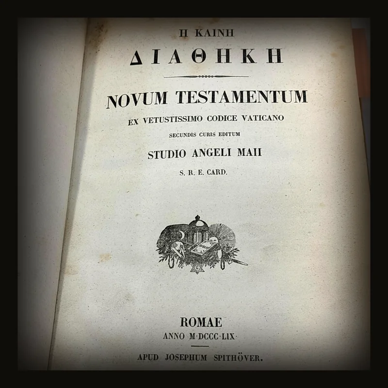 Novum Testamentum ex Vetustissimo Codice Vaticano (Greek New Testament).