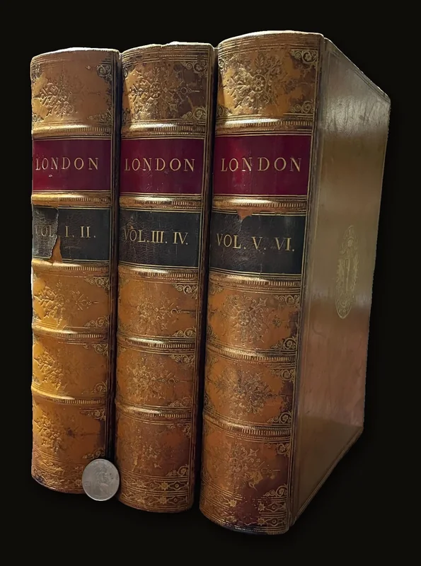 London, Prize Binding, Six Volumes Bound as Three, with manuscript certificate, 1851.