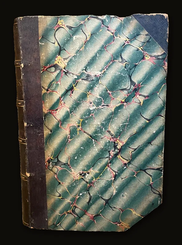 A Sammelband of 17 speeches, sermons, and discourses on American subjects, comprising; Barbarism the First Danger A Discourse for Home Missions (1847), Common Schools. A Discourse on the Modifications Demanded by the Roman Catholics Delivered in the North Church, Hartford, on The Day of The Late Fast, March 25, 1853 (1853), The Moral Uses of Great Pestilences:A Discourse, Delivered in the North Church, Hartford, on the occasion of The National Fast, August 3, 1849 By Horace Bushnell (1849), The Overturning of Tyrannical and Wicked Governments. A Sermon: Preached in the Fifth Presbyterian Church, City of Pittsburgh, Pa.Sabbath Evening, 25th January, 1852 by Rev. Nathanial West (1852), The Supremacy of God's Word Asserted, In Reference to Certain Articles Writen by "Alethes," In Defence of The Fugitive Slave Bill, by Rev. Nathanial West (1851), The Ark of God-The Safe-guard of The Nation. A Discourse, Delivered before the Protestant Association of The County of Allegheny, in The Fifth Presbyterian Church, City of Pittsburgh, on Tuesday the 10th of September, AD 1850, By the Rev. Nathanial West (1850), No Slavery in Nebraska. The Voice of God against Natioal Crime. By Joseph P. Thompson (1854), The Word of Life;A Living Ministry; A Living Church:A Sermon Preached in Meadville, PA. Before the Graduating Class of the Meadville Theological School, June 30, 1853 (1853), The Boston Kidnapping: A Discourse to Commemorate the Rendition of Thomas Simms, Delivered on the First Anniversary Thereof, April 12 1852, Before The Committee of Vigilance, at the Melodeon in Boston, By Theodore Parker. (1852), Christ the Foundation: A Synodical and Dedicatory Discourse, Delivered at Gardnersville, Schoharie Co. N.Y. June 7th, 1849 by H.L. Dox (1849), A Discourse on the Professional Character and Virtues of The Late Wiliam Wirt. By S.L. Southard. (1834), A Sermon on Withdrawing from the Congregational Ministry, Preached in Kent, Conn., May 20, 1849 With Statement of Reasons, read Before The North Consociation of Litchfield County. By The Rev. William W. Andrews. Second Edition, with an Introductory Preface. (1851), An Address delivered before the Allegheny and Philo-Franklin Literary Societies of Allegheney College, Meadville, PA. On The Evening preceding the annual Commencement. June 2d, 1849, by the Rev. Moses Crow, Published by request. (1849), The Twenty-Fifth Report of The American Society for Meliorating the Condition of The Jews. With an appendix. To which id prefixed The Annual Sermon Preached before the Society, on May 7, 1848 in the church of the Puritans on Union Square, New York, by The Rev. Nathan Lord. (1848), A Discourse. Reasons for Law, with Some special Reference to the Traffic in Intoxicating Liquors. By Abram Marsh, Second Edition. (1846), The Immateriality and Natural Immortality of The Soul. An Address, delivered before the Literary Societies of Western Reserve College, August 27, 1839 By J.C. Lord. (c1839), American Slavery, Essentially Sinful: A Sermon; By The Rev. S.W. Streeter, Pastor of The Congregational Church of Austinburg, O. (1845)..