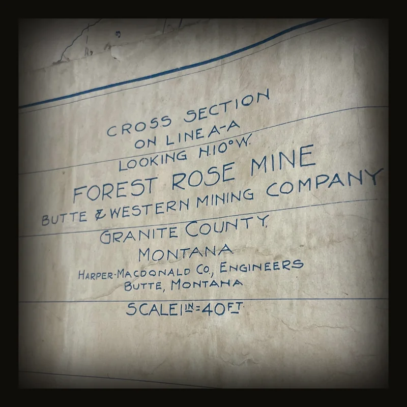 Three (3) Linen Backed Mining Maps from the Dunkleburg Mining District in Granite County, Montana.