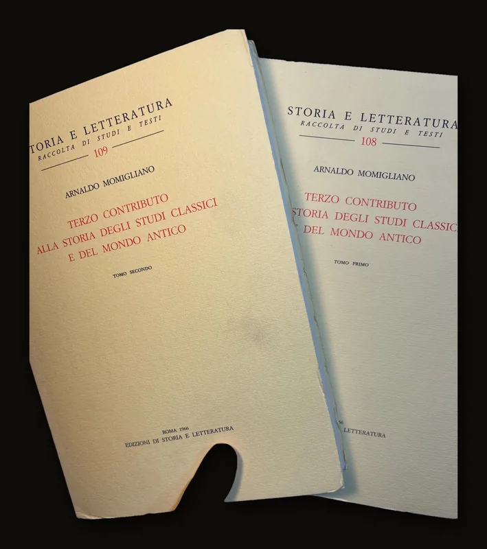 Terzo Contributo Alla Storia Degli Studi Classici E Del Mondo Antico (2 volumes) # 108, 109. Translated: Third Contribution to the History of Classical Studies and of the Ancient World (2 volumes) # 108, 109.