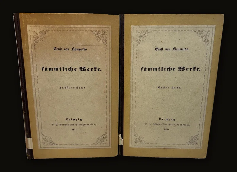 Ernst von Houwalds Sämtliche Werke. (Vols. 1, 5 only) Translated: Ernst von Houwald’s Collected Works..