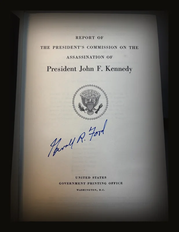Report of The president's Commission on The Assassination of President John F. Kennedy. Autographed x2  by President Gerald R. Ford.