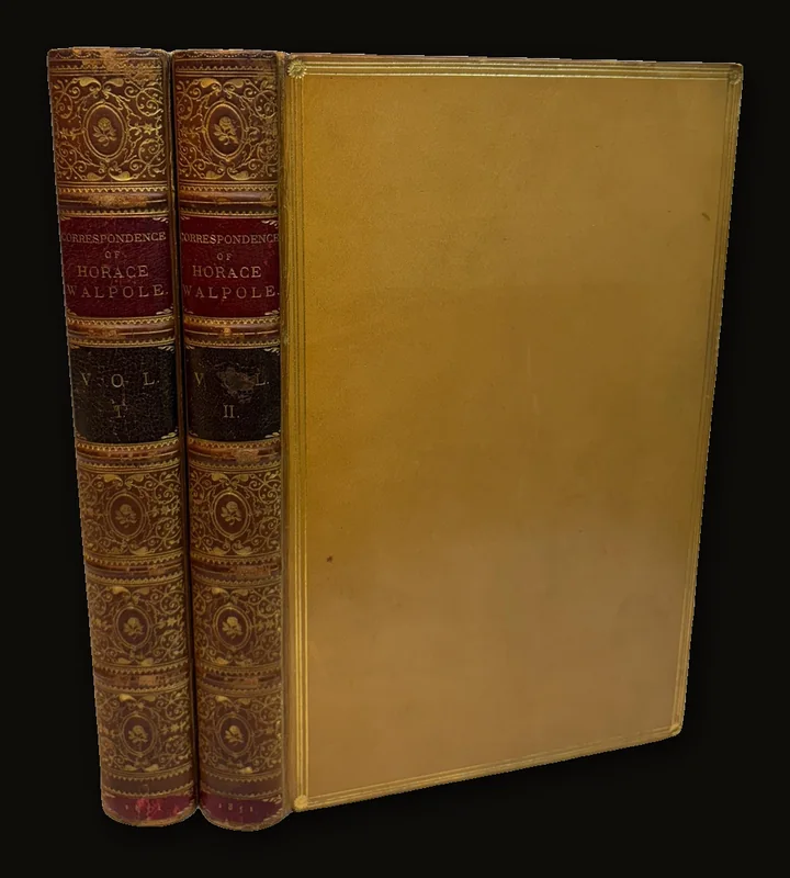 The Correspondence of Horace Walpole, Earl of Orford, and The Rev. William Mason. Now First Published fn Two Volumes. [Zaehnsdorf Binding].
