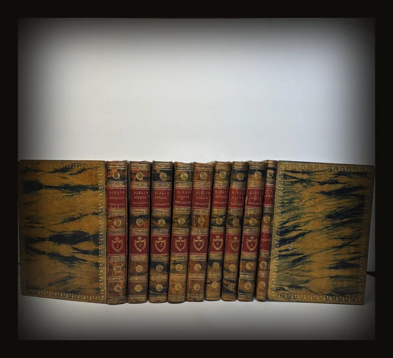 La Sagrada Biblia Nuevamente traducida de la Vulgata Latina al Español, Aclarado el sentido de algunos lugares con la luz que dan los textos originales hebreo y griego, é ilustrada con varias notas sacadas de los Santos Padres y Espositores sagrados. Translated: The Holy Bible Newly Translated From the Latin Vulgate into Spanish, Clarifying the meaning of certain passages with the help of the original Hebrew and Greek texts, and illustrated with various notes taken from the Holy Fathers and sacred commentators. (9 Volumes).