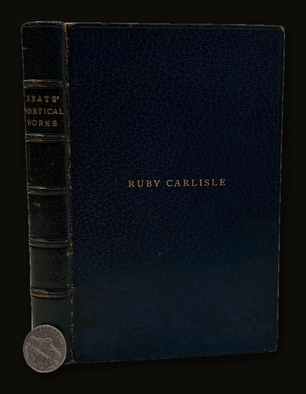The Poetical Works of John Keats. With a Memoir... A New Edition. Signed Binding of Root & Son.