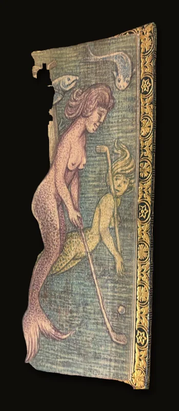 Highland Widow.  Double Fore-Edge Painting. Golfers and Mermaids..