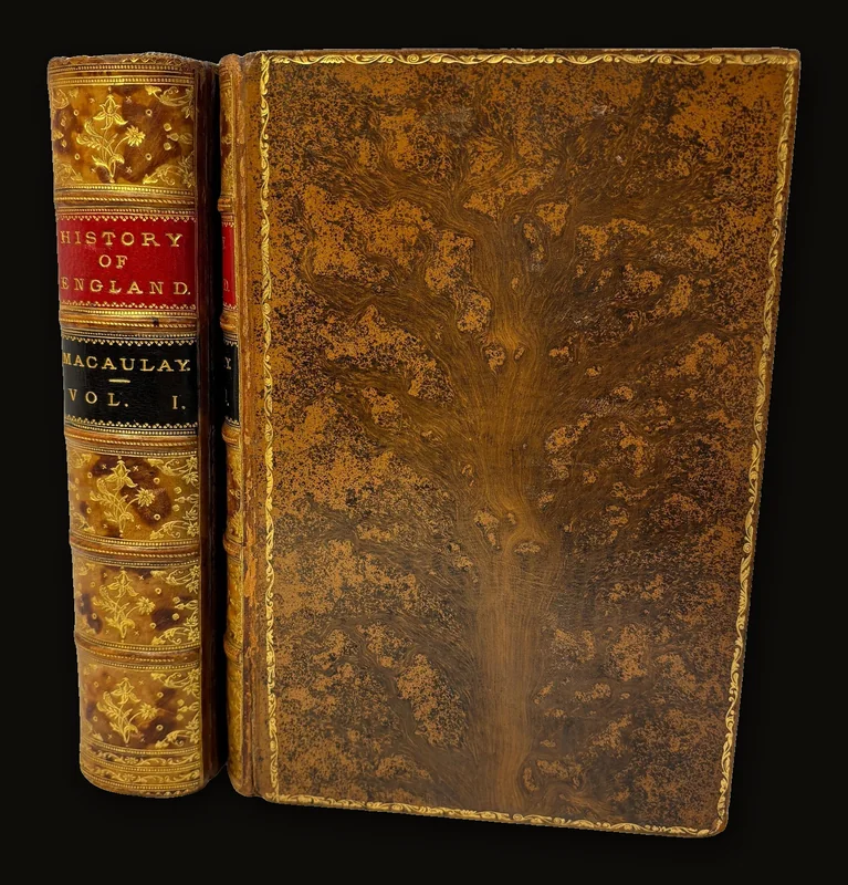 The History Of England From The Accession of James The Second, A New Edition in Two Volumes. Signed binding b y Riviere..