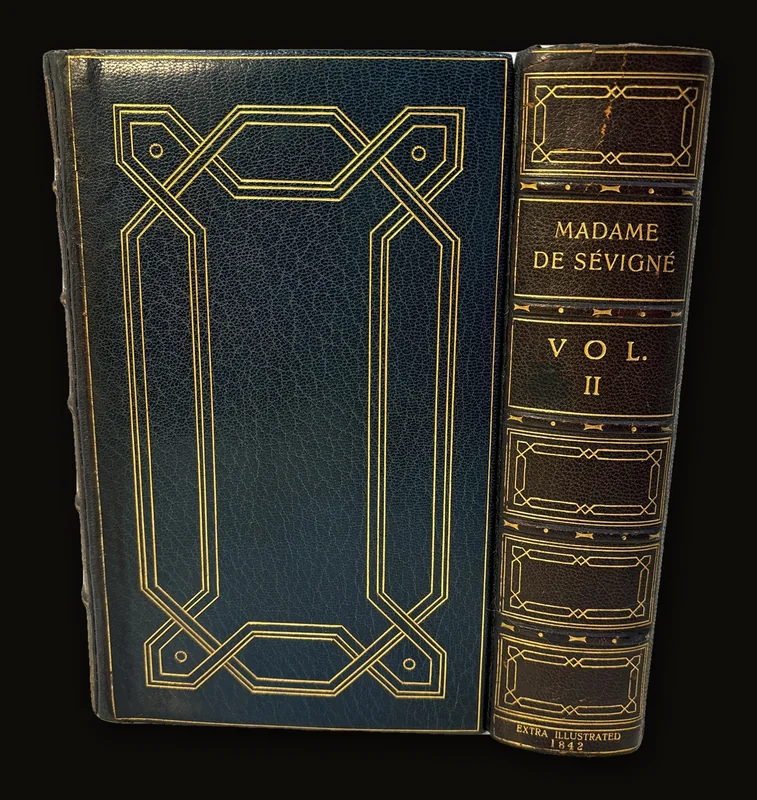 Madame de Sevigne and Her Contemporaries. In Two Volumes with Slipcase. Signed Doublure Binding by Bayntum. Extra-Illustrated with 109 plates, 26 Hand-Colored.