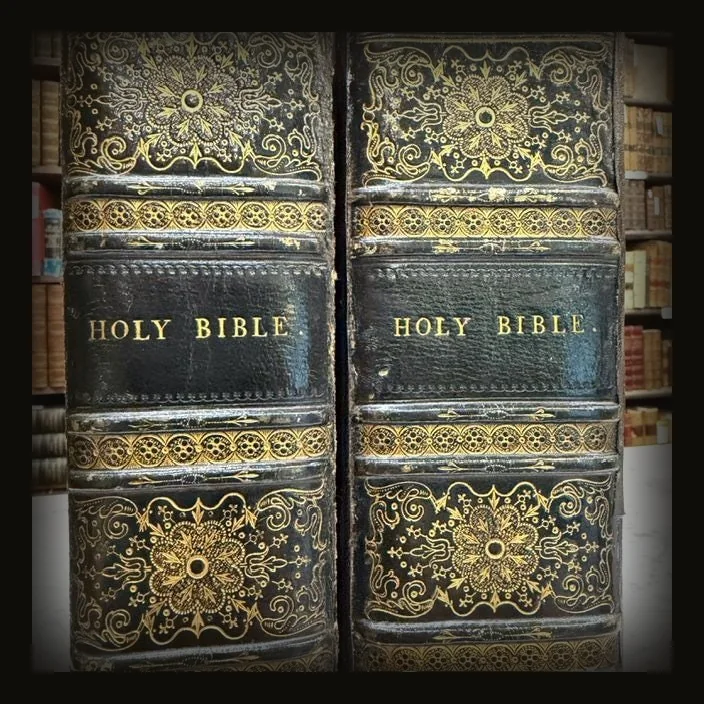 Thee Holy Bible Ornamented with Engravings by James Fittler from Celebrated Pictures by Old Masters (2 Volumes) [Child Killers Bible].