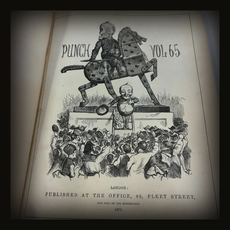 Punch, or The London Charivari. Vols. LXIV, LXV for the year 1873, 2 volumes..